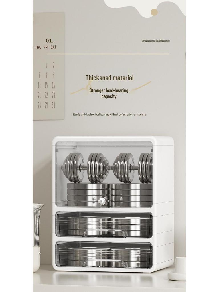 Multi-layer Dustproof Cup Holder & Storage Rack for Living Room