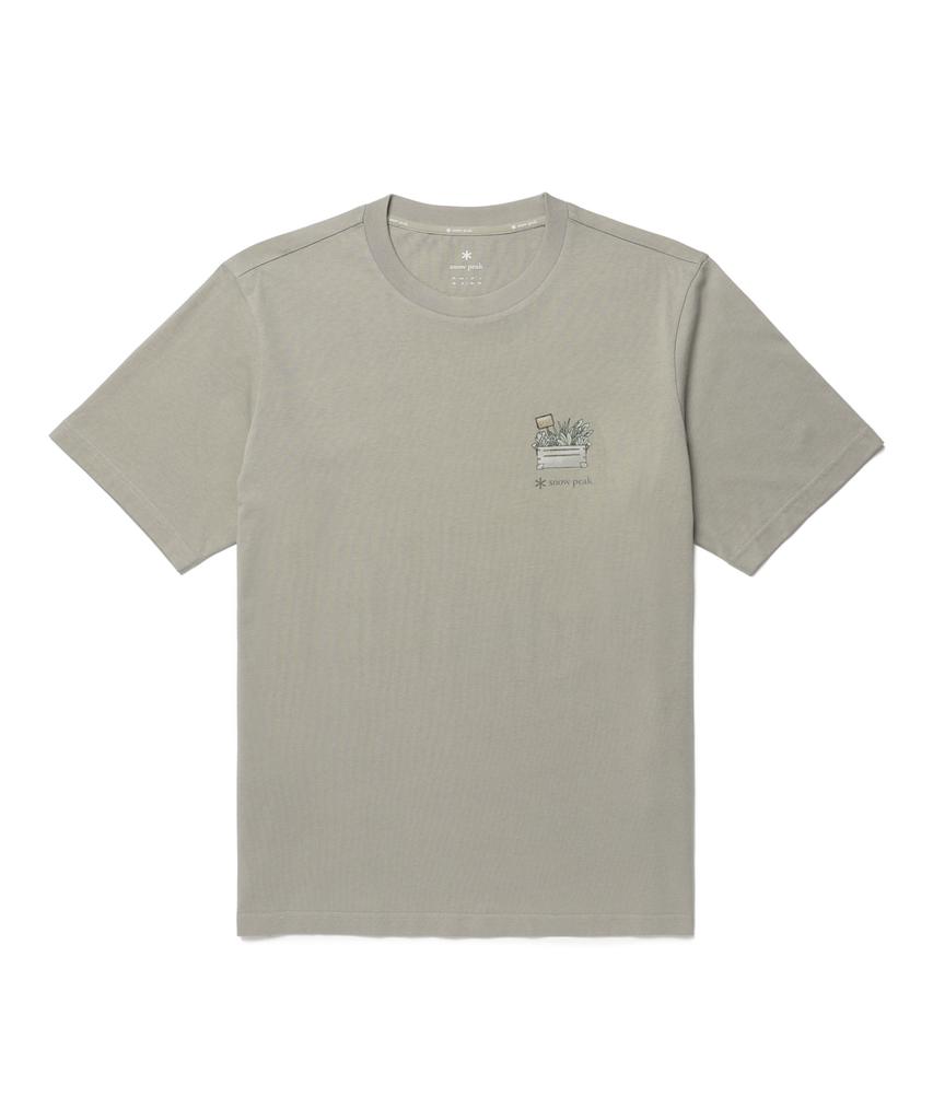 SNOWPEAK APPAREL Cotton Nature Graphic Short Sleeve T-Shirt (S26Mufts64) Khaki Gray