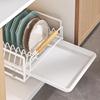 miflame Under-Sink Pull-Out Dish and Bowl Storage Rack