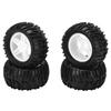 4pcs 82MM Front Rear Rubber Tires and 5 Spoke Wheel Rims Set for   144001 1Celsius14 RC Off Road Car