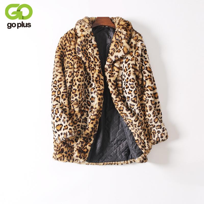 Imitation fur coat European and American large size fur coat women's clothing, sexy leopard print long trench coat winter cotton coat women