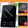 Thermochromic Silicone Induction Cooktop Protect Mat, 2 PCS Multifunctional Silicone Mat for Induction Cooktop (9.5 inches)