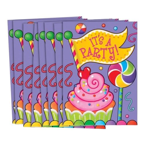Unique Party ItÂ´s A Party Candy Invitations (Pack of 8)