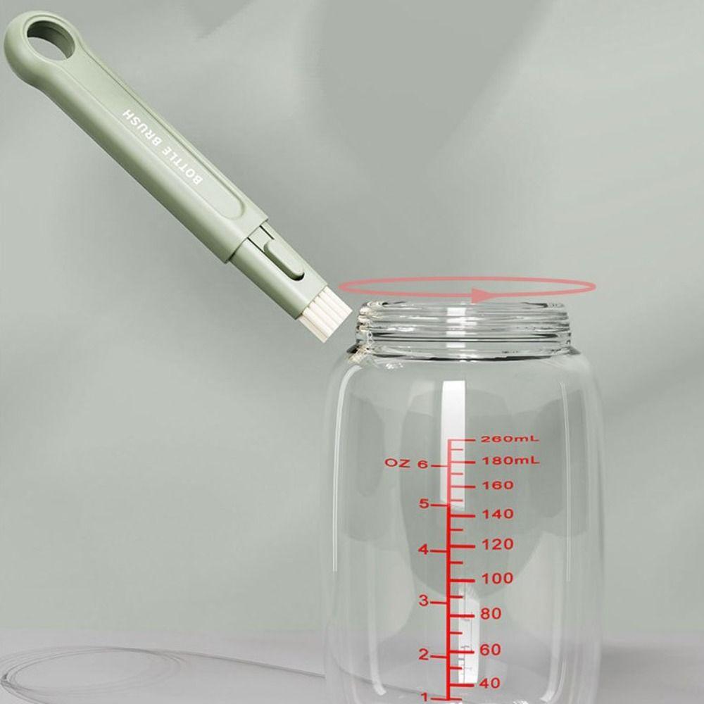 360-degree Rotating Baby Silicone Bottle Brush Long Handle Cleaning Tool Set Cleaning Brush