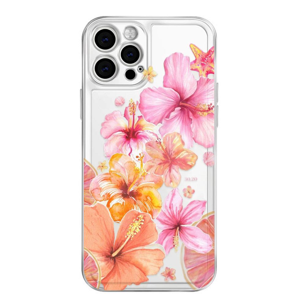

Flower Case Transparent Soft TPU Phone Case For IPhone 16 Pro Max 15 14 13 12 11 XS X XR 7 8 Plus coque iphone 15 case For iPhone SE (2022)