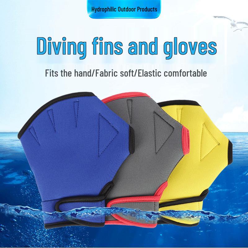 Diving Gloves & Swim Paddles - Duck Feet Hand Webs for Adults & Kids