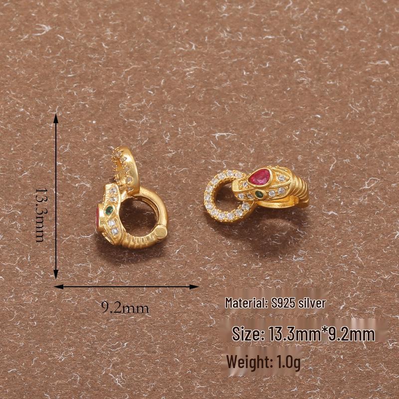 Gold Plated S925 Silver Butterfly Pearl Zircon Clasp DIY Bracelet Connector P24