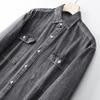Men's Japanese Retro Washed Denim Jacket - Long Sleeve, Trendy, Plus Size, Loose Workwear Shirt