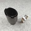 2PCS NEW 67mm Universal Top Quality Glossy Titanium Black Carbon Fiber Exhaust Muffler Tail Pipes Fit For Bmw Benz