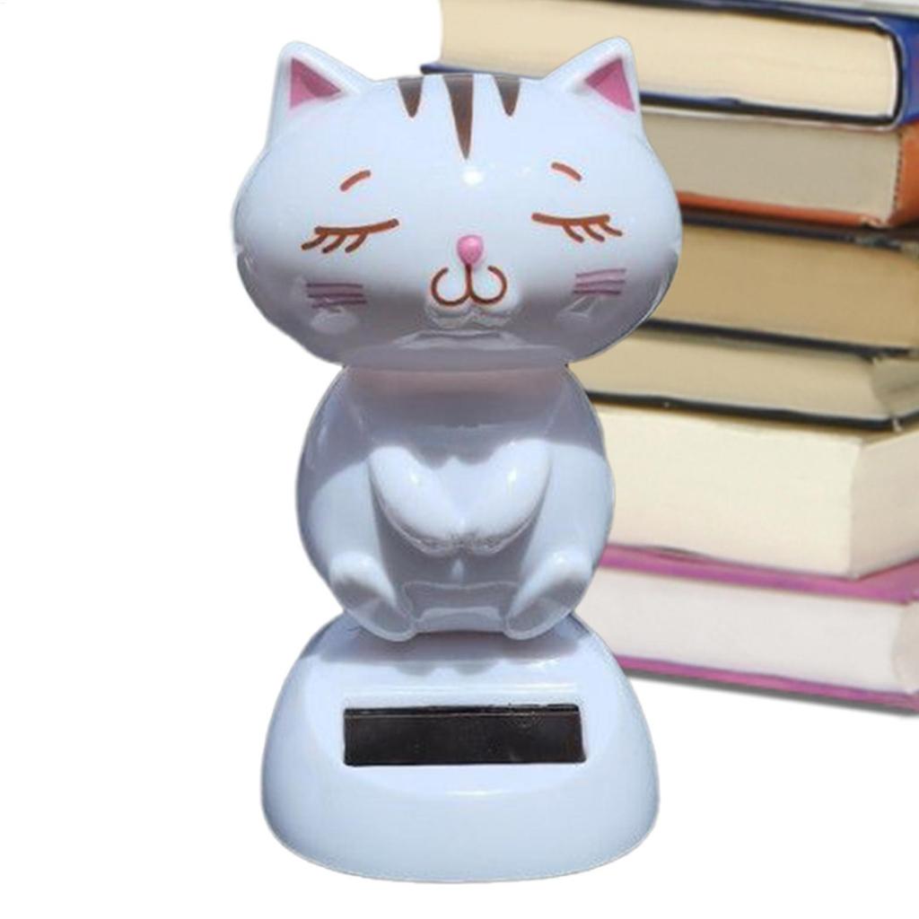 Bobble For Car Solar Dancing Cat Car Dashboard Ornaments Funny Decor For Auto Desk Office Home Vehicles Scooters Men Women