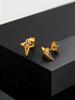 Fashion Hip Hop Cubic Zircon Star Small Stud Earrings for Men Simple Stainless Steel Pierced Earrings Hypoallergenic Jewelry