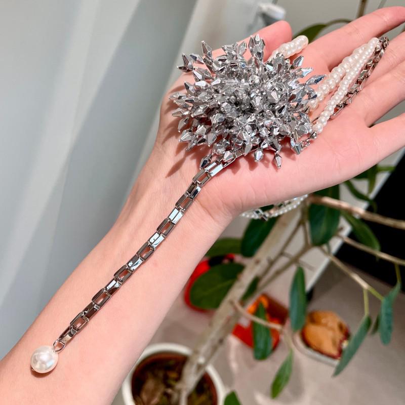 Elegant Multi-layer Pearl Tassel Necklace: Women's Choker Collar Clavicle Chain