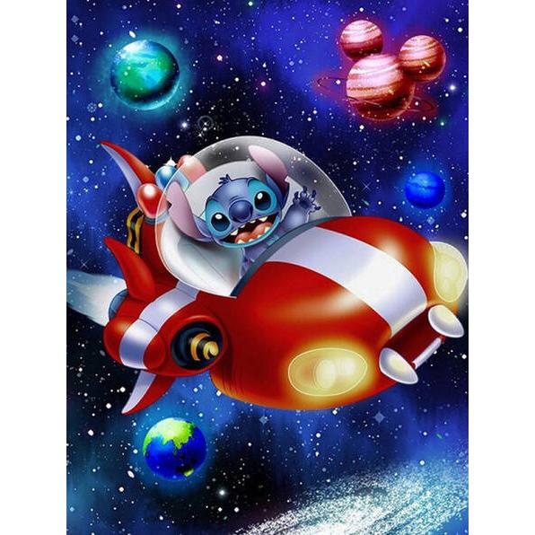 Full Round Drill Diamond Painting Lilo and Stitch 5D DIY Hobby Diamond Mosaic Cartoon Embroidery Moon Unique Gift