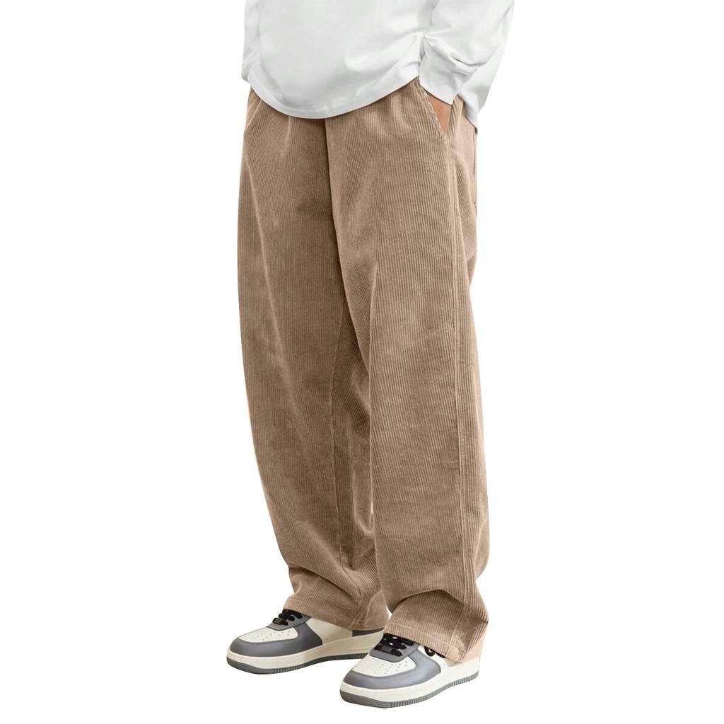 Men's Solid Color Corduroy Trousers Men's Casual Fashion Trousers