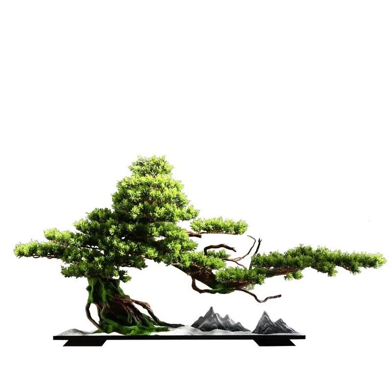 Simulated Welcome Pine Ornament New Chinese Entrance Living Room Office Hotel Clubhouse Decorative Landscape Landscaping