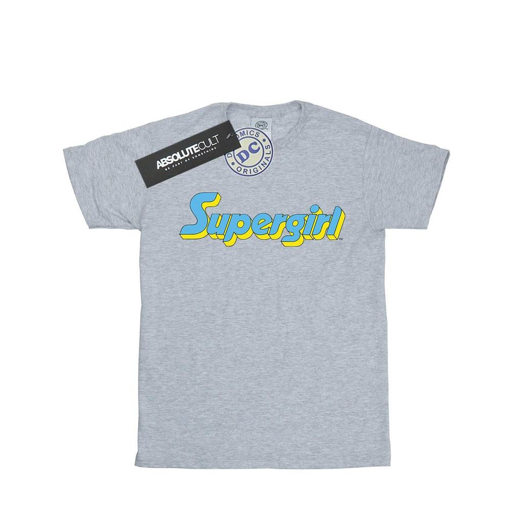 DC Comics Supergirl-Text-Logo-T-Shirt für Jungen