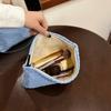 Portable Zipper Makeup Bag Large Capacity Solid Color Clutches Bag Storage Bag Travel