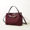 Leather women's large-capacity commuter handbag, new versatile first-layer suede women's design niche messenger bag