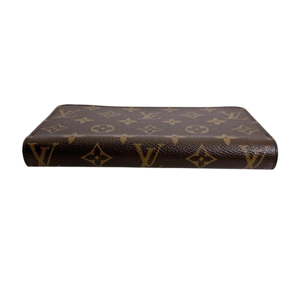 LOUIS VUITTON Monogram Zip Around Long Wallet purse Monogram canvas Brown M60017 Used