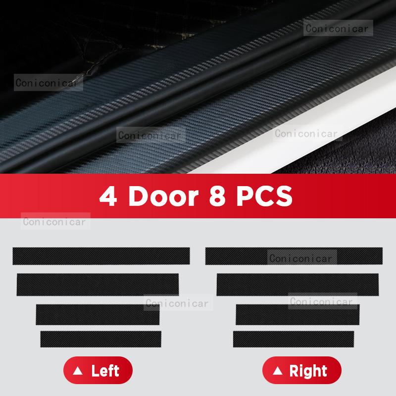 Autocollant de seuil de porte en fibre de carbone pour CHERY OMODA C5 2022-2025 Pédale de seuil Anti-rayures Accessoires de décoration intérieure