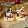 Christmas Luminous Resin House with Santa Claus Ornament