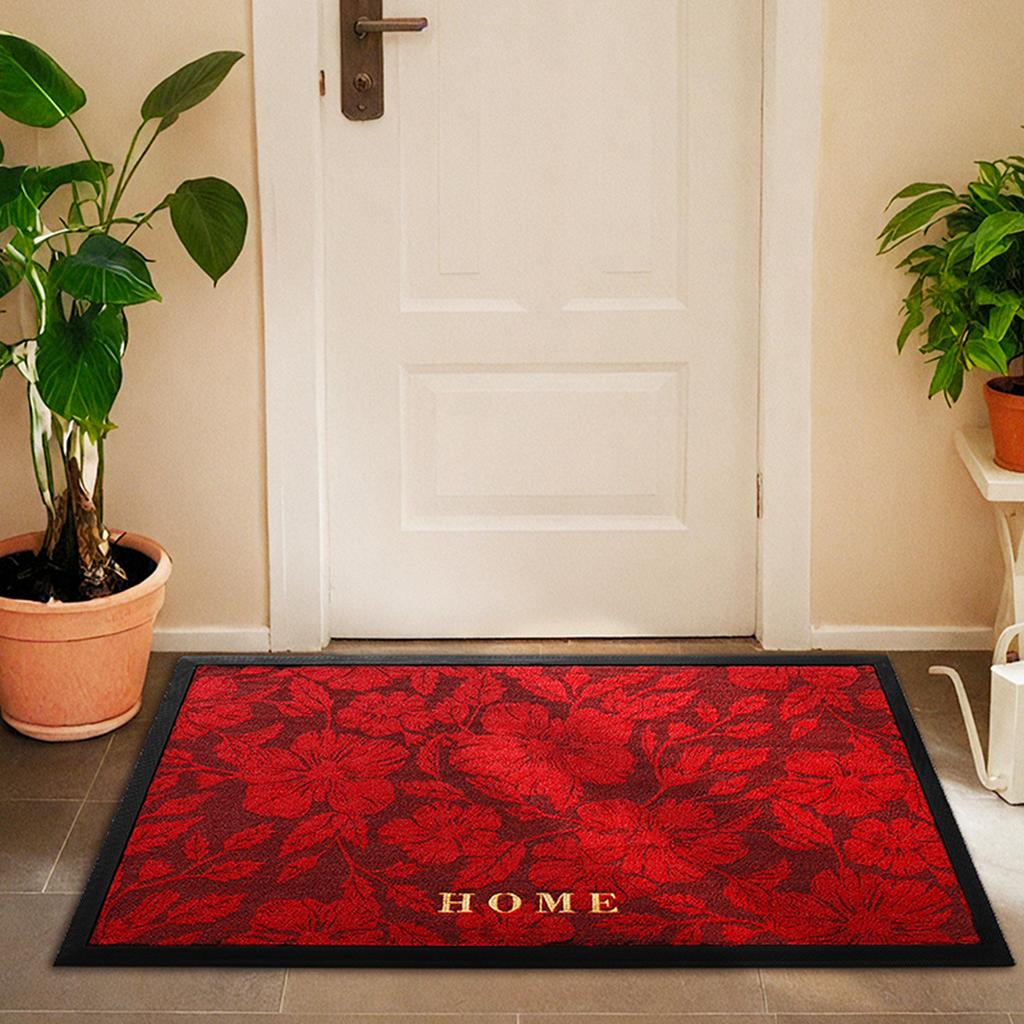 Broderad Polypropylen Dörrmatta Entré Dörrmatta Utomhus Golvmattor Fläckbeständig Slitstark Dammborttagande Halkfri