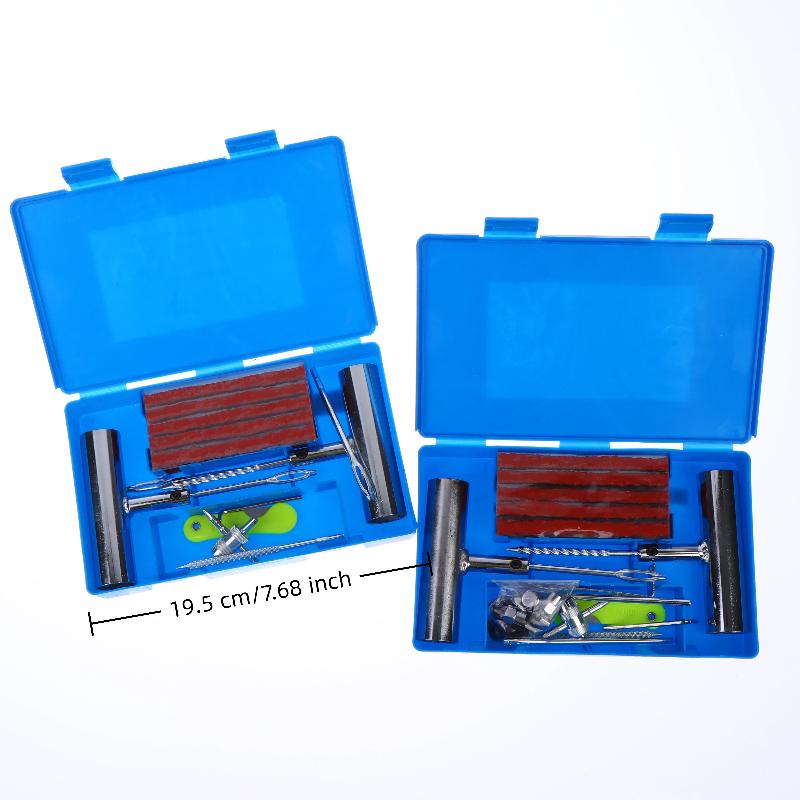 33/58Pcs Auto Tire Repair Set Puncture Repair Tools Car Van Motorcycle Bike Emergency Heavy Duty Tubeless Tire Repair Rivet Set