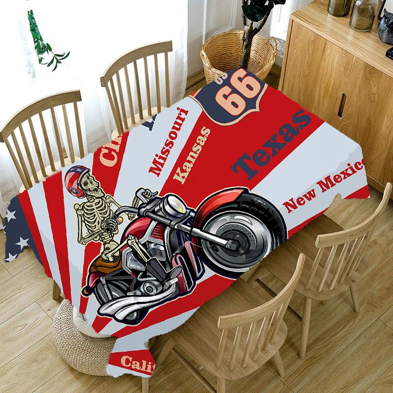 Vintage Car Printed Tablecloth Home Table Decoration Anti -Fouling Accessories Rectangular Restaurant Coffee Table Tablecloth