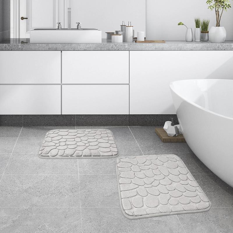 Bathroom Mat Bath Non-slip Carpets In Wash Basin Bathtub Side Floor Rug Shower Room Doormat Memory Foam 3D Pad