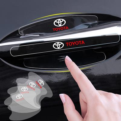 4Pcs/Set Transparent Car Handle Protective Film Car Door Stickers On Car For Corolla Camry Rav4 Yaris Hilux Prius Auris