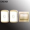 Wireless Dual Receiver Doorbell with Large Waterproof Panel & Elderly Call Button