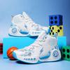 Boys Basketball Shoes Kids Teens Lightweight Breathable Training Sneakers With Rotating Buckle