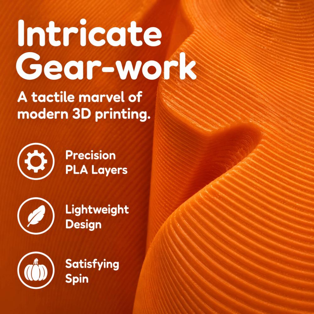 Creative Gear Ball Spinner Pendant 3D Printed Decompression Fidget Toy Bag Accessory
