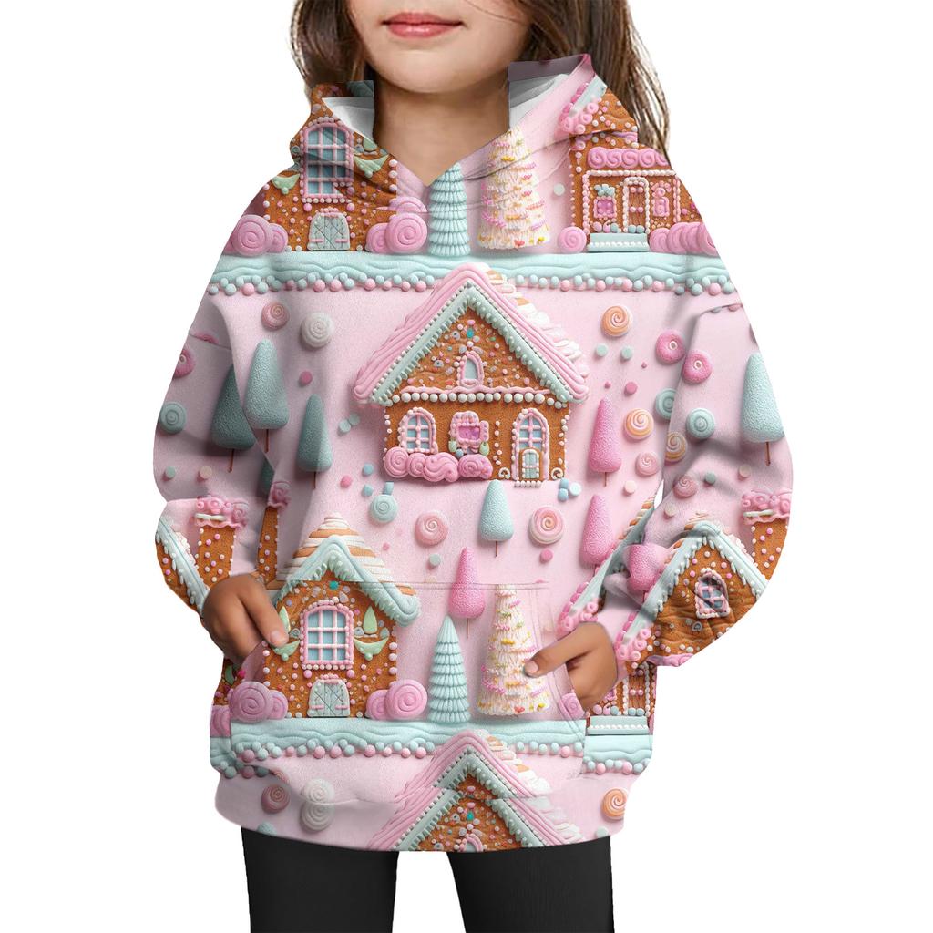 Girls' Hooded Tie-Dye Sweatshirt - Pullover Print Top