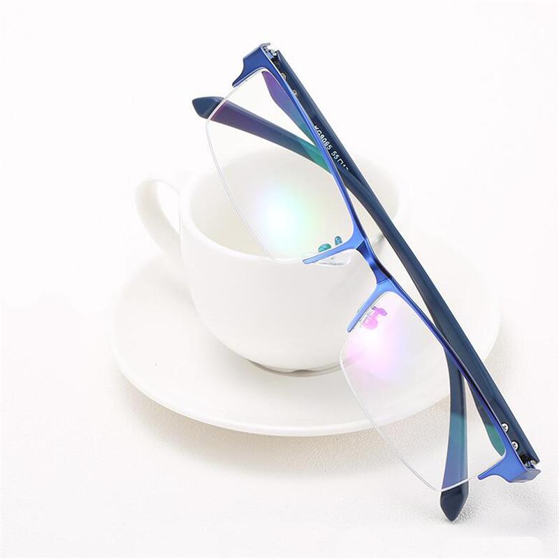 Half Frame Men Diopter Glasses Nearsighted Metal Literary Student Prescription Eyeglasses Male Sph 0 -1.0 -1.5 -2.0 -2.5 To -6.0