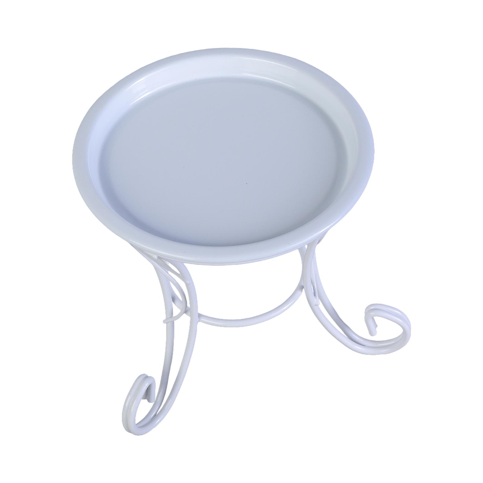 

Небольшая настольная подставка для растений, железный держатель для цветочных горшков, экономящий пространство, подставка для цветочных горшков для небольших растений в офисе или дома белый