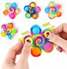 Non-Toxic Fidget Spinner Sensory Pops Finger Toys Tie Dye Simple Push Bubble Hand Spinner For Adhd Autism Anxiety Stress Relief Gifs