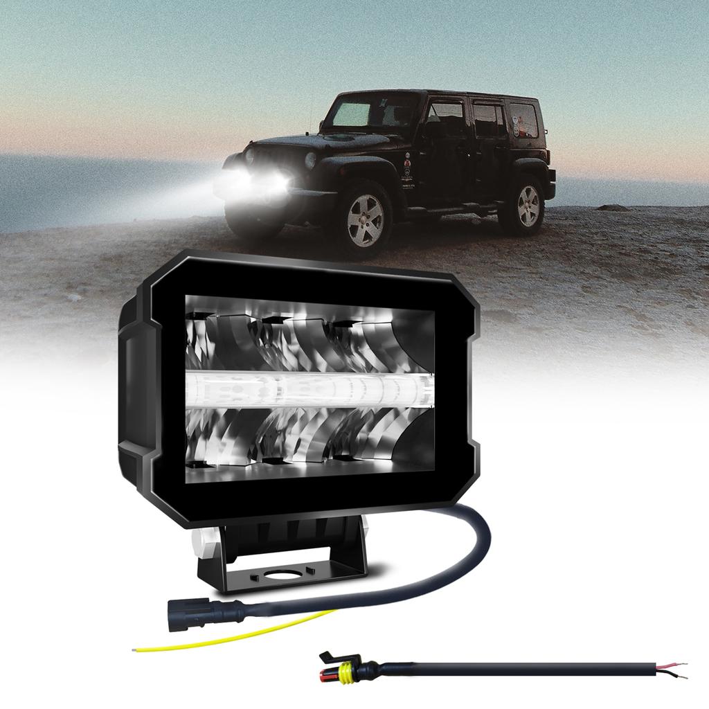 100W Spot Flood Combo LED Lichtleiste, 5 Zoll 10000LM Fahrlicht Wasserdichtes LED-Arbeitslicht für