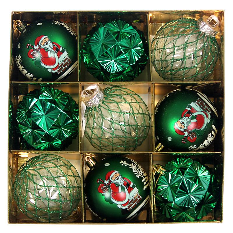 Festive 8cm Christmas Snow Ball Ornaments for Tree Decoration Holiday Party Seasonal Decor