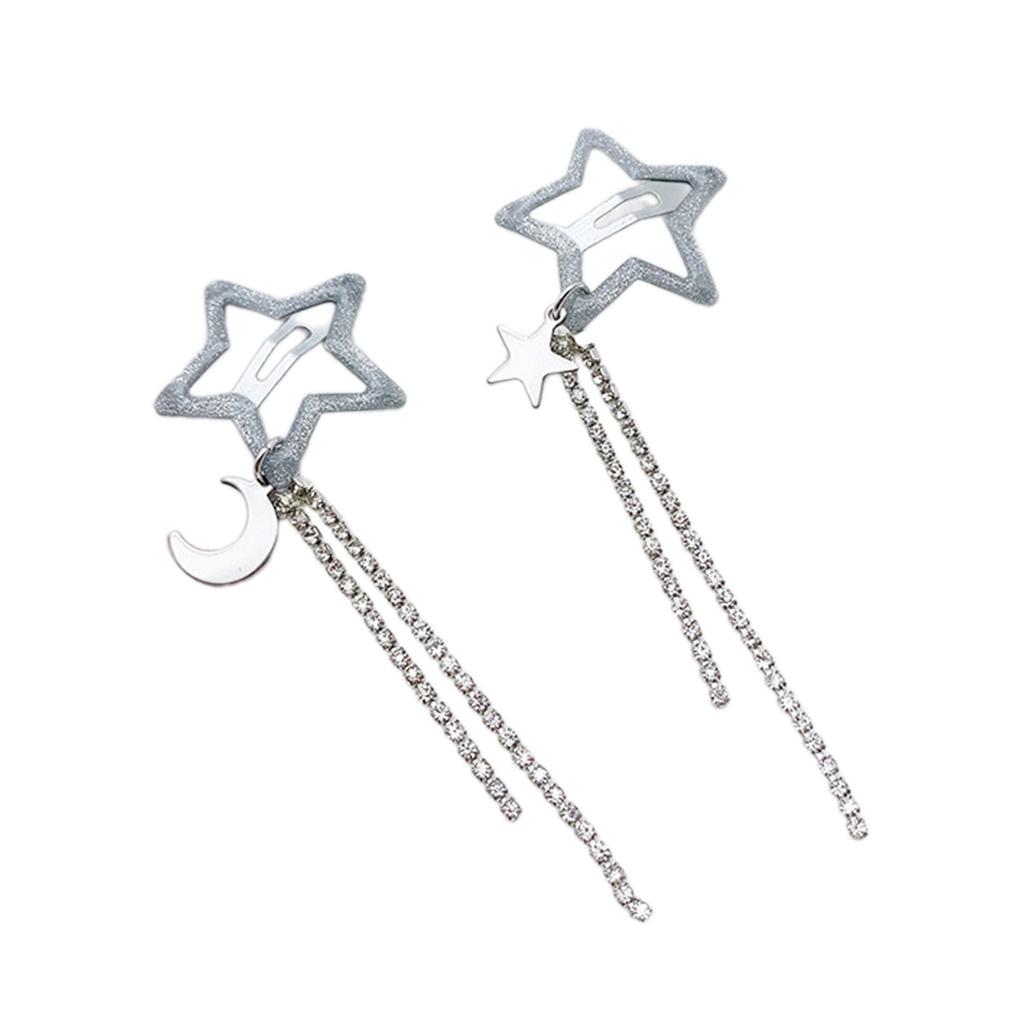2 Pieces Shimmering Oil Drop Hairpin Alloy Hair Clip Hollow Star Shaped Hairpin Cute Hair Clip Hair Accessories for Hair