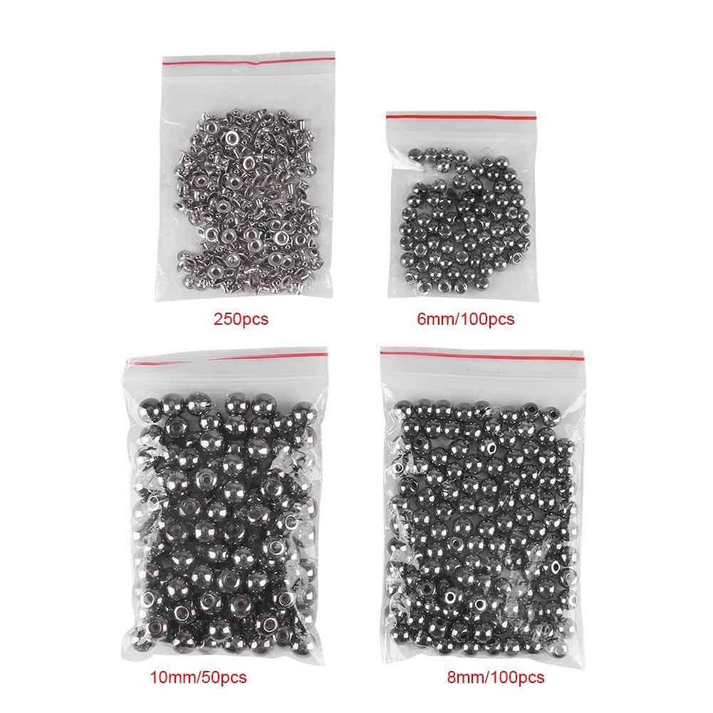 250pcs 6mm 8mm 10mm Mix Sizes Rivets Stud Button Leather Craft Bag Jeans Decoration Black