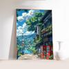 Manga Style Japanese Street Landscape Canvas Prints Night Hut Wall Art Posters for Living Room Coffee House Bar Home Decor Gifts