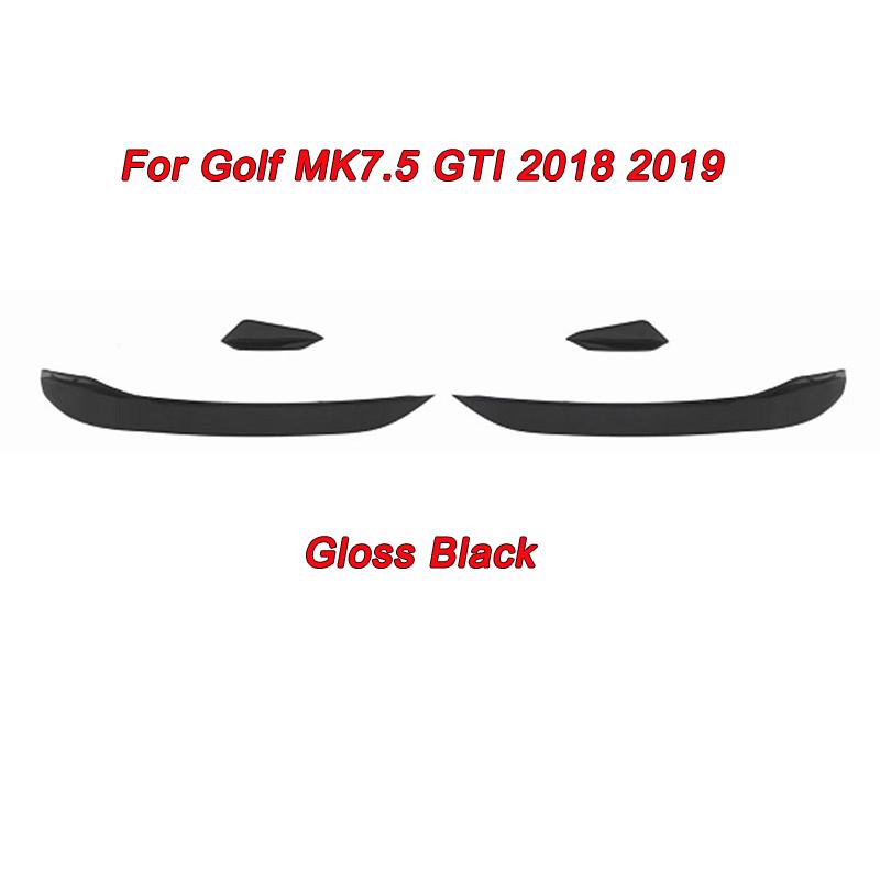 

Передний бампер автомобиля, боковой спойлер Canards, накладка для VW Golf 7,5 MK7.5 GTI R Rline, аксессуары, 2018, глянцевый 7.5 GTI Gloss Black