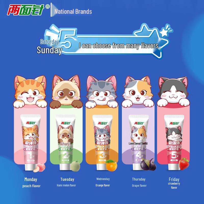 Liangmianzhen Boonie Bears Kids Toothpaste Rainbow Set
