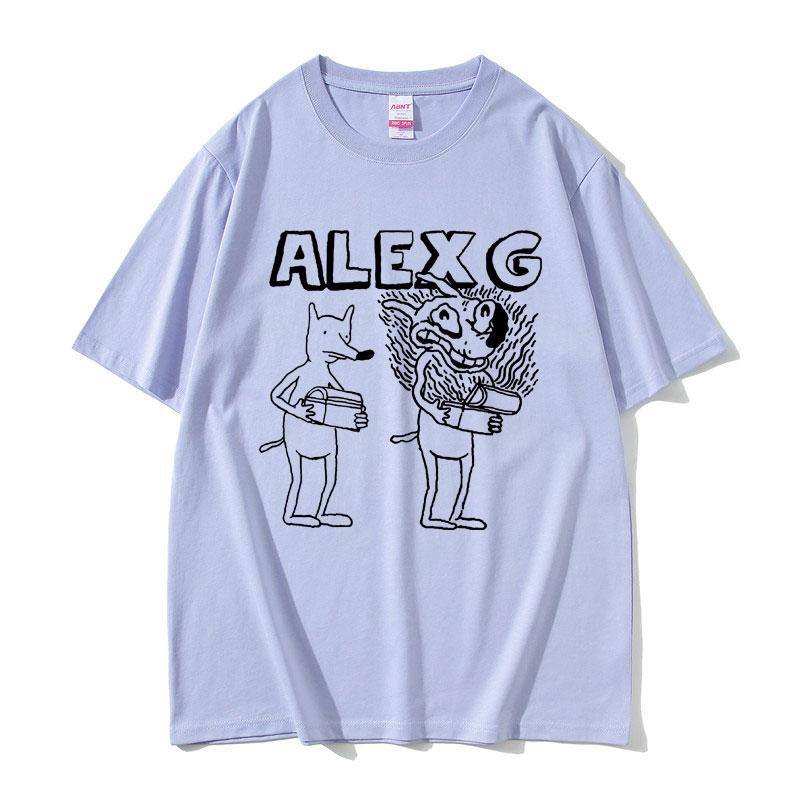 Sänger Alex G Print T-Shirt Männlich Sommer Freizeit T-Shirts Kurzarm Herren Damen Mode Lustiges Mode T-Shirt Unisex Vintage T-Shirt
