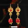 Xizang few earrings Nepal gold Tibetan style long earrings Tibetan women's earrings Tibetan clothing accessories