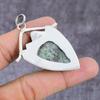 Ruby In Fuchsite, Diopside  Ethnic 925 Silver Gift Pendant 2.27" H5T92