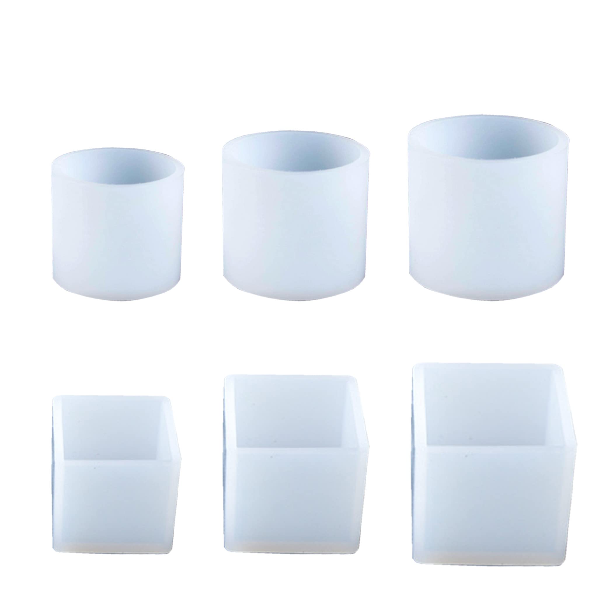 

Felimoa Silicone Molds, Resin Molds, Cylinder, Square, Candle, Orgonite, Total of 6 Pieces