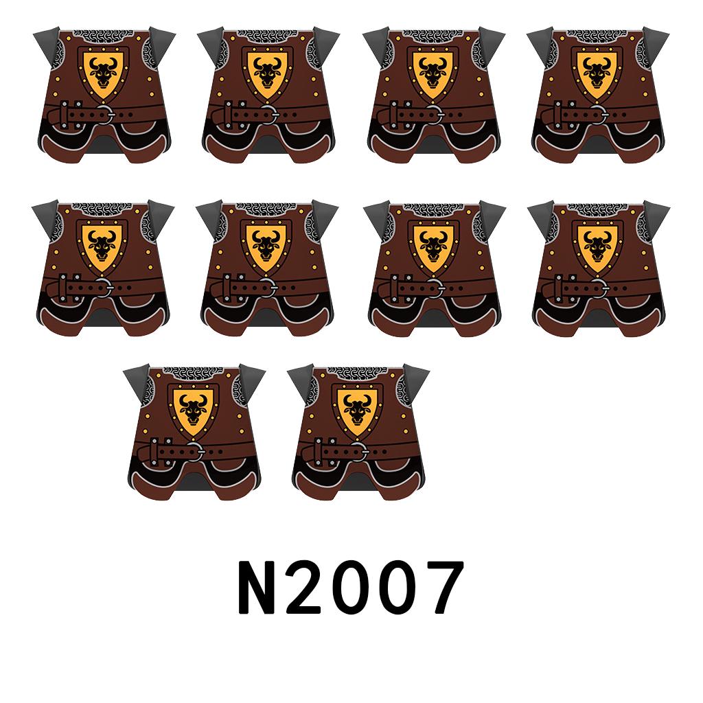 Mittelalterliche Militärburg Ritter Rüstung Bausteine Schulterpanzer Rüstungszubehör Roter Löwe Schwarzer Adler Waffensteine Spielzeug