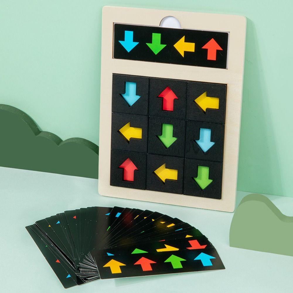 Logical Thinking Direction Cognition Sensory Game Wooden Color Shape Matching Toy  Birthday Gifts